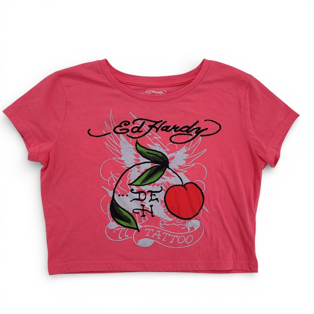 Ed Hardy Y2K Graphic Tee‎ XL Tattoo Streetwear Grunge Vintage 2000s Top